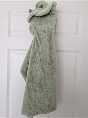 Pottery Barn Kids Dinosaur Light Sage Plush Hooded Towel